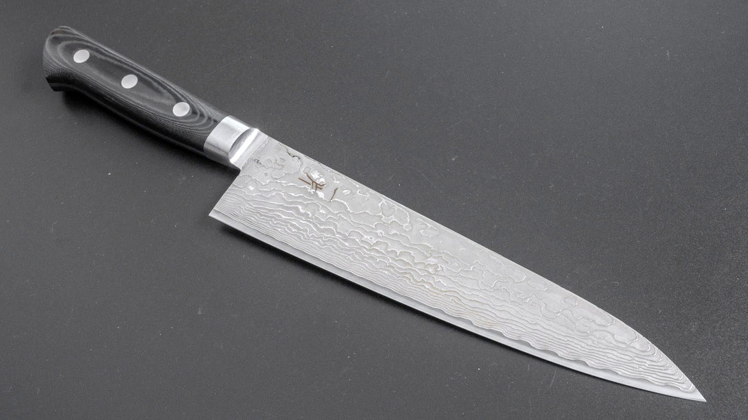 FJ SG2 Nickel Damascus Gyuto 210mm Pakka Handle - Kamimoto EU