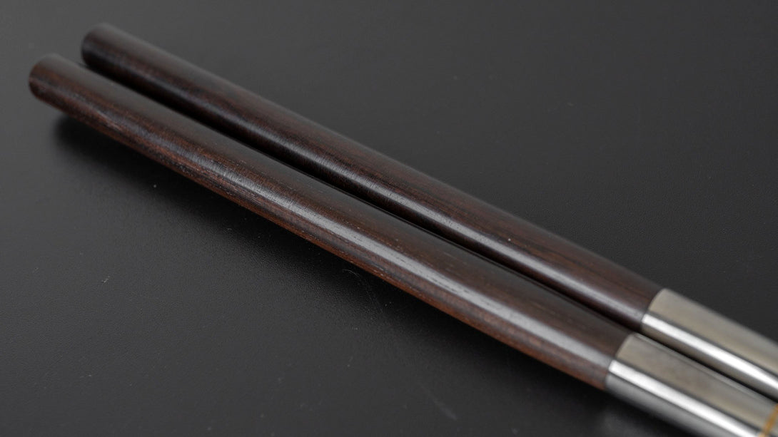 Fine Ebony Moribashi Chopstick 165mm Rounded (Kiri Box) - Kamimoto EU