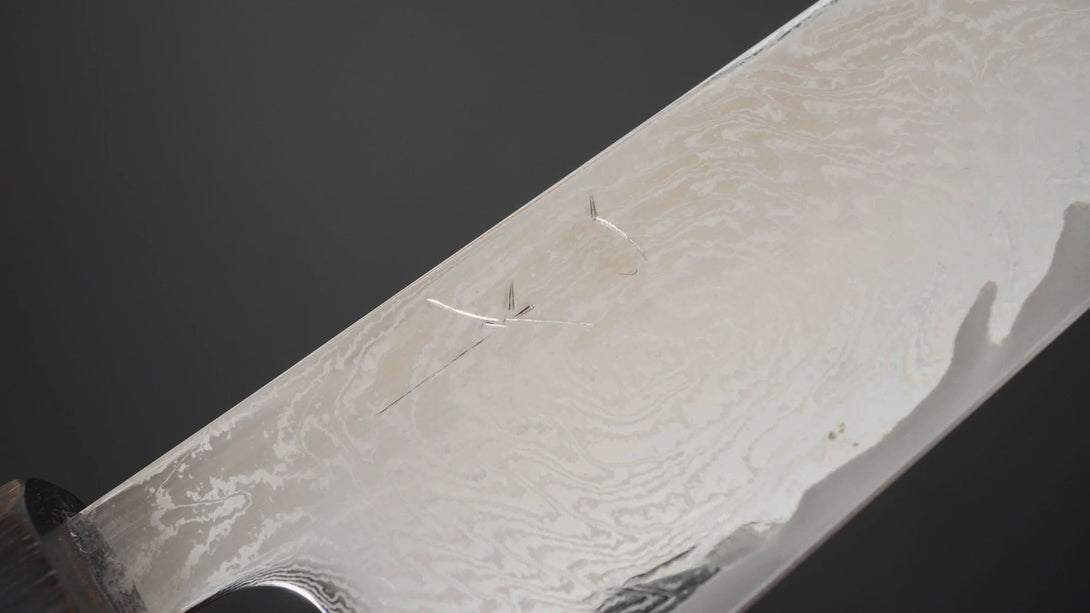 Futana Nickel Damascus Gyuto 180mm Tagayasan Handle - Kamimoto EU