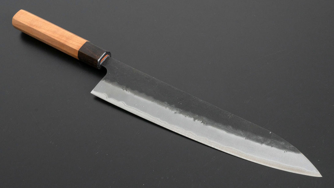 Futana SB Kuro Nashiji Gyuto 240mm Cherry Wood Handle - Kamimoto EU