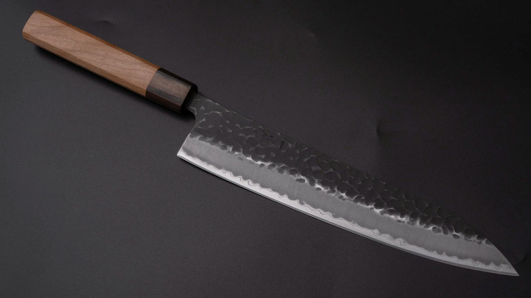 Futana SB Kuro Tsuchime Gyuto 240mm Cherry Wood Handle - Kamimoto EU