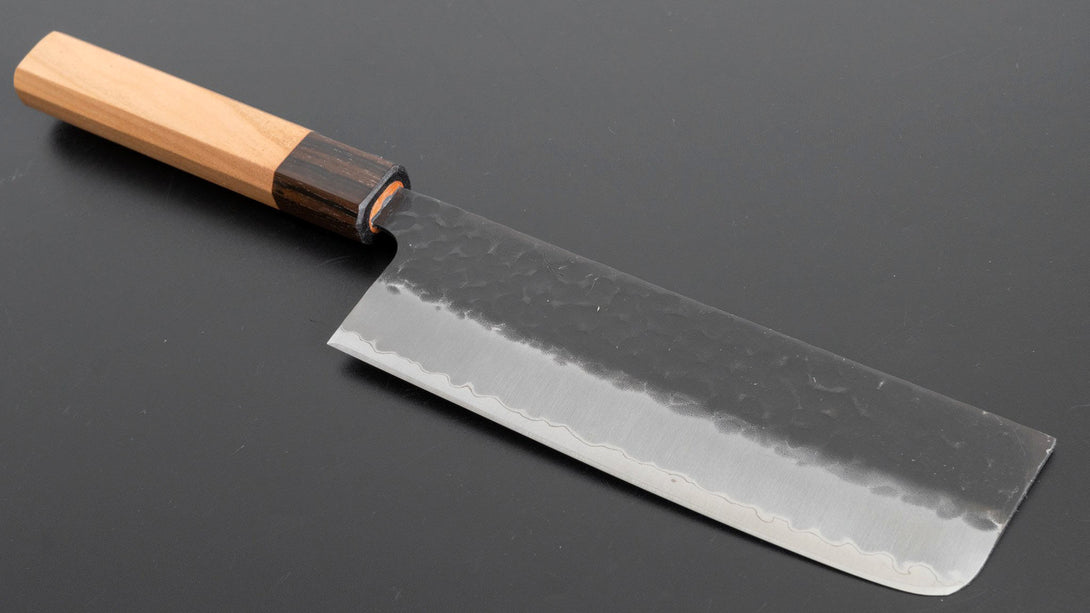 Futana SB Kuro Tsuchime Nakiri 165mm Cherry Wood Handle - Kamimoto EU