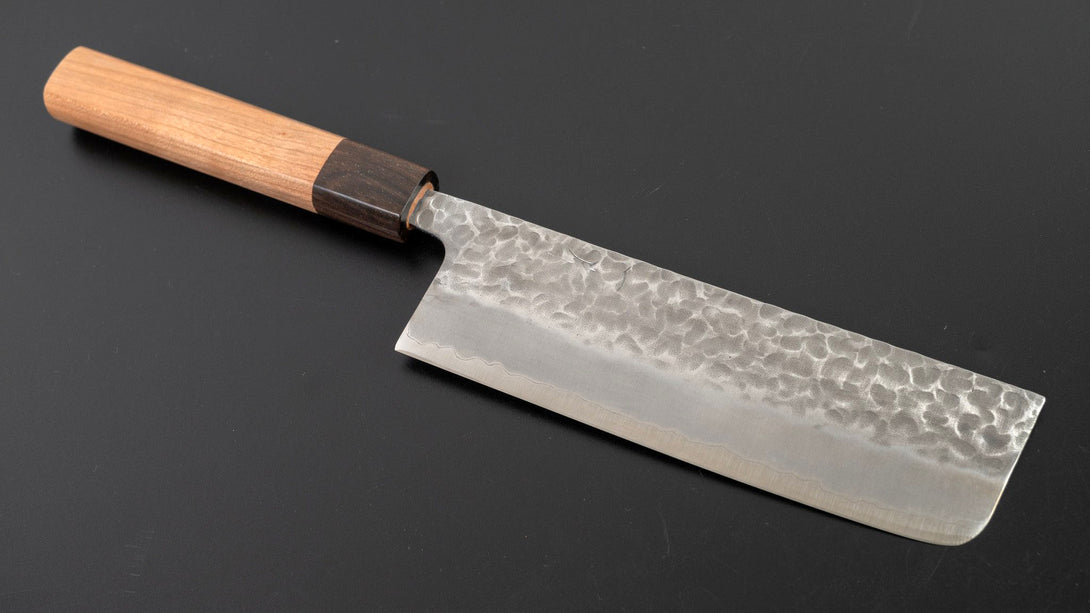 Futana SB Migaki Tsuchime Nakiri 160mm Cherry Wood Handle - Kamimoto EU