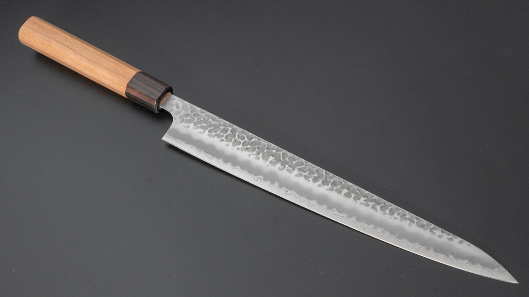 Futana SB Migaki Tsuchime Sujihiki Cherry Wood Handle - Kamimoto EU