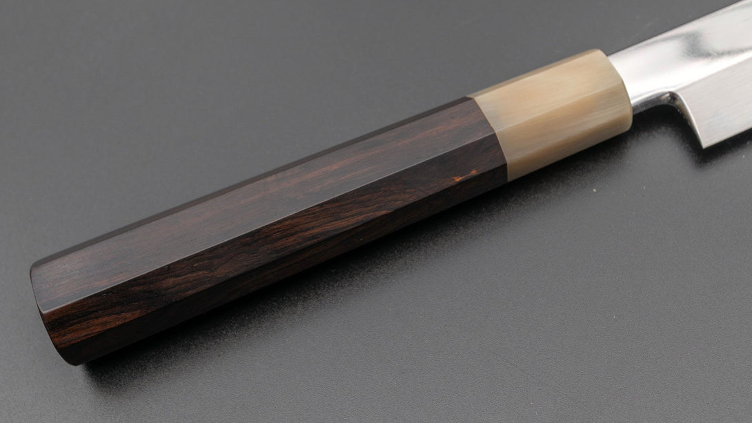 Ginsan Honyaki Yanagiba 300mm Ebony Handle (Saya) - Kamimoto EU