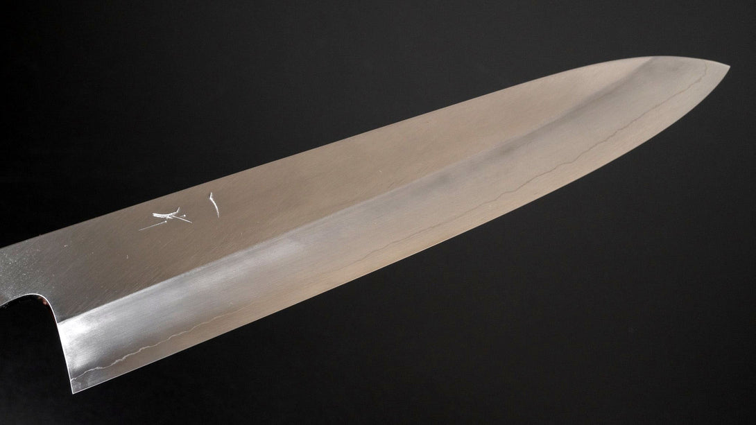 Kikuchiyo Kyuzo Silver #3 Migaki Gyuto 240mm Ho Wood Handle - Kamimoto EU