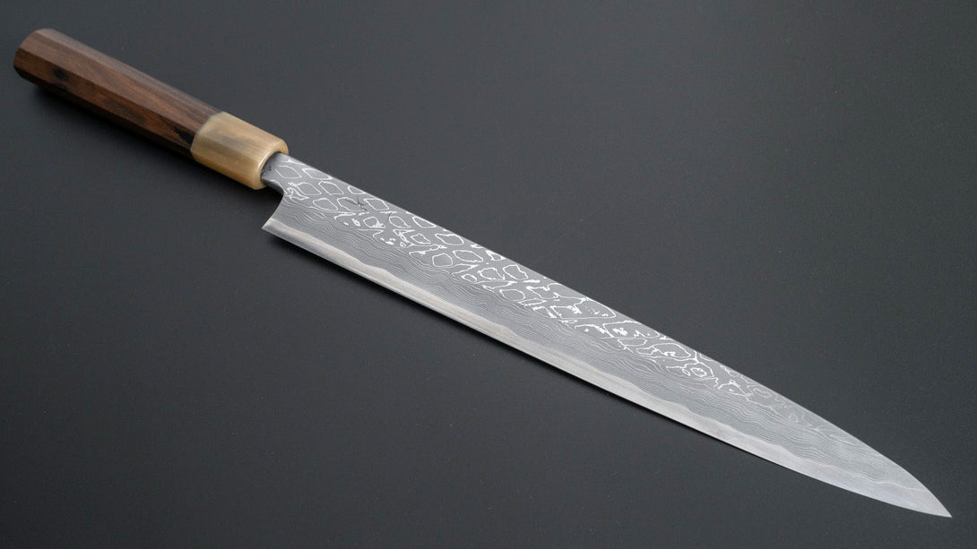 Kikuchiyo Mosuke Kikko Blue #1 Yanagiba 300mm Ziricote Handle (Saya) - Kamimoto EU