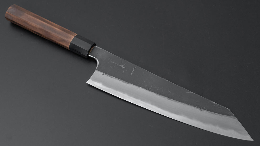 Togashi Blue #2 Kurouchi Kiritsuke Gyuto 240mm Burnt Yakusugi Handle - Kamimoto EU